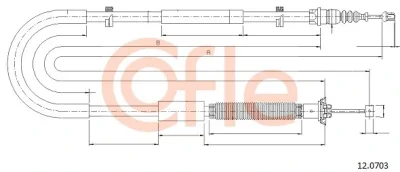 12.0703 COFLE Тросик, cтояночный тормоз