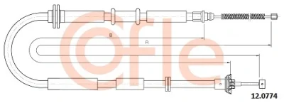 Тросик, cтояночный тормоз COFLE 12.0774