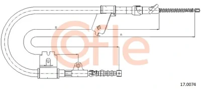 17.0074 COFLE Тросик, cтояночный тормоз