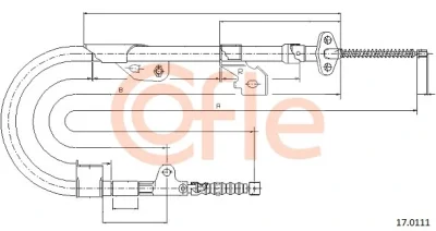 17.0111 COFLE Тросик, cтояночный тормоз
