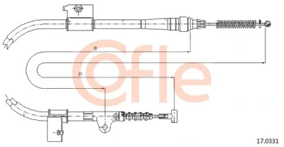 17.0331 COFLE Тросик, cтояночный тормоз