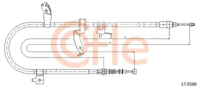 17.0586 COFLE Тросик, cтояночный тормоз