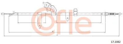 Тросик, cтояночный тормоз COFLE 17.1082