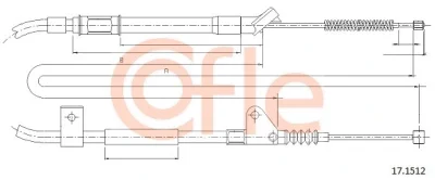 17.1512 COFLE Тросик, cтояночный тормоз