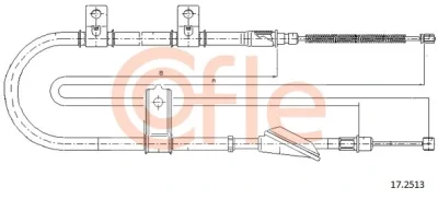 17.2513 COFLE Тросик, cтояночный тормоз
