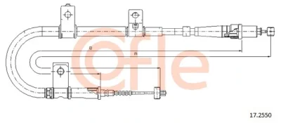 17.2550 COFLE Тросик, cтояночный тормоз