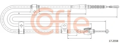 17.2558 COFLE Тросик, cтояночный тормоз