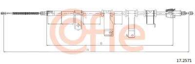 Тросик, cтояночный тормоз COFLE 17.2571