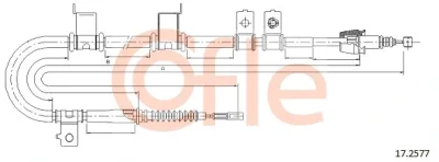 17.2577 COFLE Тросик, cтояночный тормоз