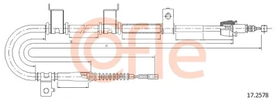 17.2578 COFLE Тросик, cтояночный тормоз