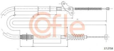 17.2718 COFLE Тросик, cтояночный тормоз