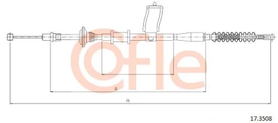 17.3508 COFLE Тросик, cтояночный тормоз