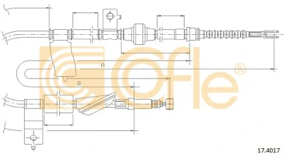 17.4017 COFLE Тросик, cтояночный тормоз