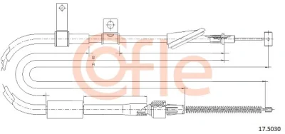 17.5030 COFLE Тросик, cтояночный тормоз