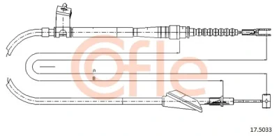 17.5033 COFLE Тросик, cтояночный тормоз