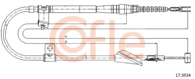 17.5034 COFLE Тросик, cтояночный тормоз