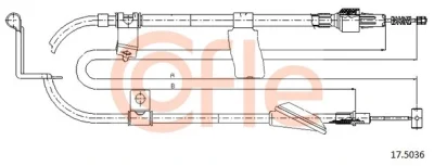 17.5036 COFLE Тросик, cтояночный тормоз