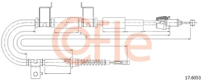 17.6053 COFLE Тросик, cтояночный тормоз