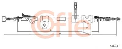 Тросик, cтояночный тормоз COFLE 451.11