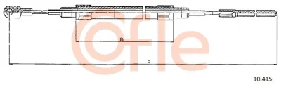 Тросик, cтояночный тормоз COFLE 92.10.415