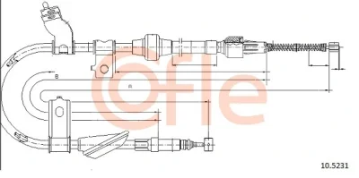 92.10.5231 COFLE Тросик, cтояночный тормоз