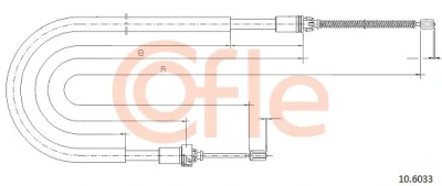 Тросик, cтояночный тормоз COFLE 92.10.6033