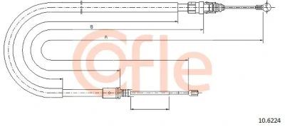 Тросик, cтояночный тормоз COFLE 92.10.6224