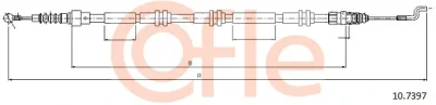 Тросик, cтояночный тормоз COFLE 92.10.7397