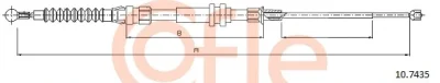 Тросик, cтояночный тормоз COFLE 92.10.7435