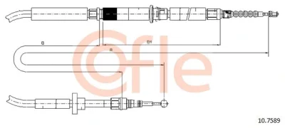 Тросик, cтояночный тормоз COFLE 92.10.7589