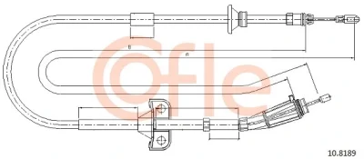 Тросик, cтояночный тормоз COFLE 92.10.8189