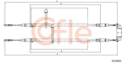 Тросик, cтояночный тормоз COFLE 92.10.8582