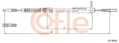 Тросик, cтояночный тормоз COFLE 92.10.9456
