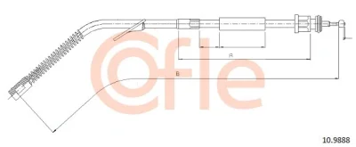 Тросик, cтояночный тормоз COFLE 92.10.9888