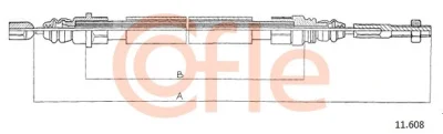 Тросик, cтояночный тормоз COFLE 92.11.608