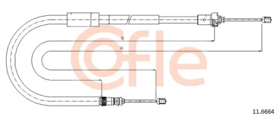 92.11.6664 COFLE Тросик, cтояночный тормоз