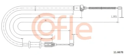 Тросик, cтояночный тормоз COFLE 92.11.6678