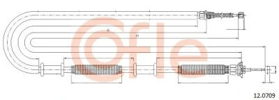 Тросик, cтояночный тормоз COFLE 92.12.0709