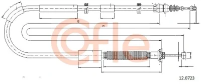 92.12.0723 COFLE Тросик, cтояночный тормоз