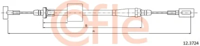 Тросик, cтояночный тормоз COFLE 92.12.3724