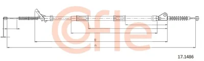 Тросик, cтояночный тормоз COFLE 92.17.1486