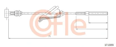 Тросик, cтояночный тормоз COFLE 92.17.1555