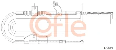 92.17.2290 COFLE Тросик, cтояночный тормоз