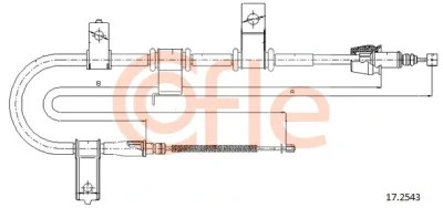 Тросик, cтояночный тормоз COFLE 92.17.2543