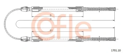 Тросик, cтояночный тормоз COFLE 92.1701.10