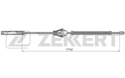 BZ-1039 ZEKKERT Тросик, cтояночный тормоз