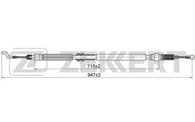 BZ-1095 ZEKKERT Тросик, cтояночный тормоз