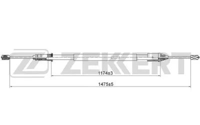 BZ-1199 ZEKKERT Тросик, cтояночный тормоз