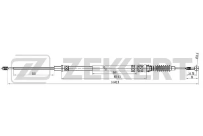 BZ-1275 ZEKKERT Тросик, cтояночный тормоз
