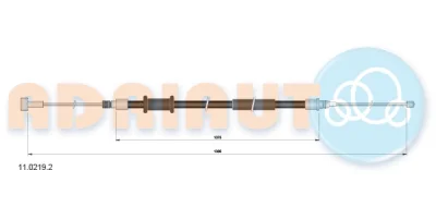 Тросик, cтояночный тормоз ADRIAUTO 11.0219.2